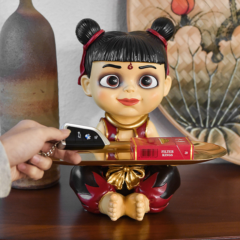 Which Nacha Boy Scout Downfall Collection Pendulum Creative Epithet Chinese Office Tea Table Furnishing Crafts Gifts Swing Accessories Business Gifts