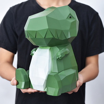 2024 new style piggy bank that can only get in and out Geometry Bear Douyin for children girls and boys can only get in and out of the piggy bank