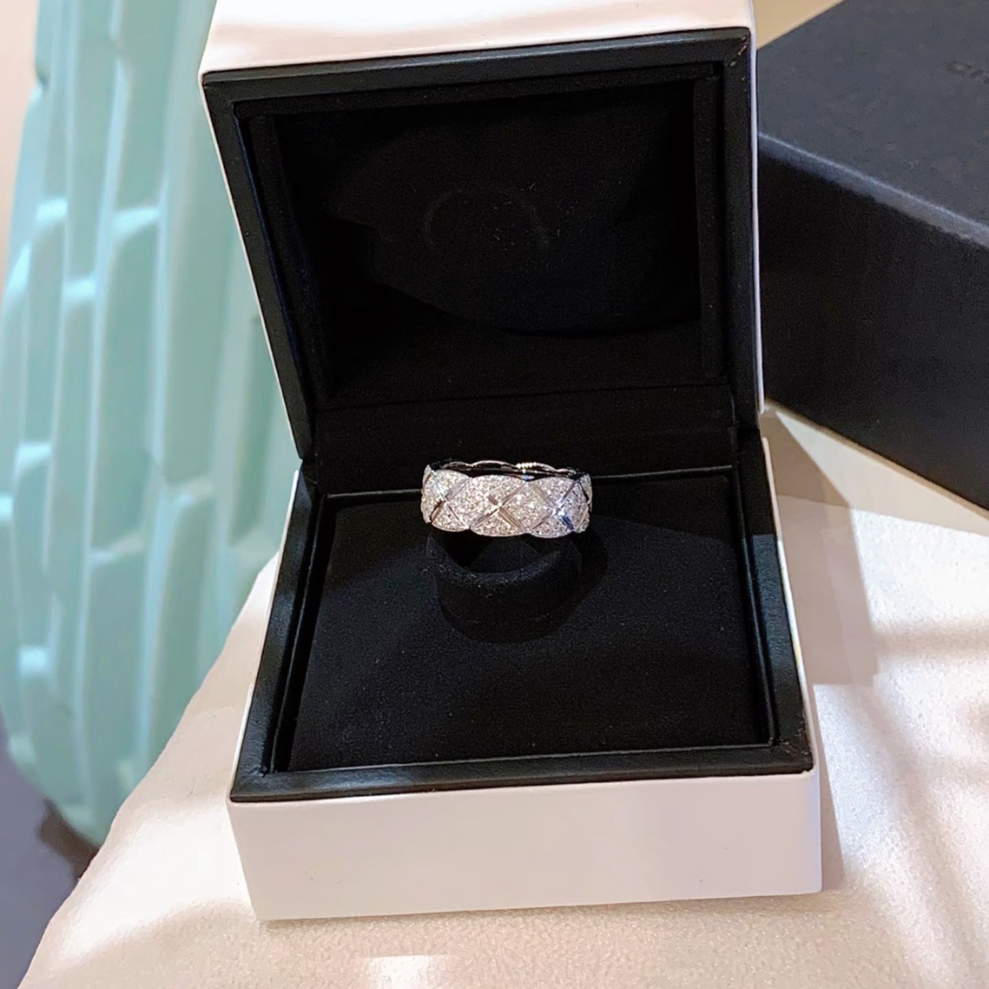 💖18K白金色莫桑石满钻情侣对戒💎-戒指-淘宝好物网