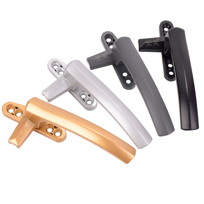 Window handle flat open push plastic steel window handle 50 type aluminum alloy window lock door and window accessories seven-character handle