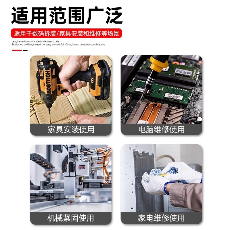 25mm Slotted Short Bit S2 Magnetic Electric Drill Electric Screwdriver Bit Reverse Slotted Pneumatic Bit Nozzle Air Bit Nozzle