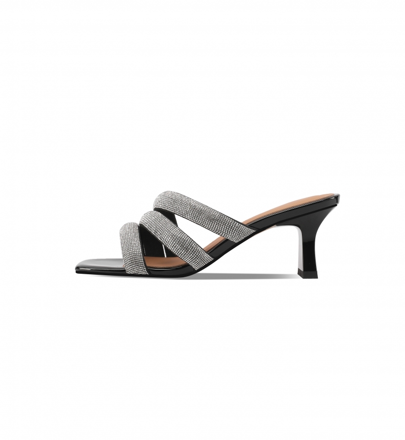 C9049 2850K GIÀY DÉP SANDAL NỮ LEMREFL GẮN ĐÁ GÓT VUÔNG MÙA HÈ GIÀY DÉP NỮ G06 SẢN PHẨM MỚI