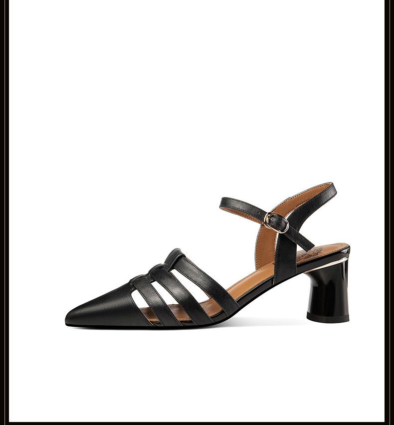 C9131 2950K GIÀY DÉP SANDAL NỮ LEMREFL MŨI NHỌN GÓT VUÔNG MÙA HÈ PHỤC CỔ CỔ ĐIỂN GIÀY DÉP NỮ DA BÒ G06 SẢN PHẨM MỚI