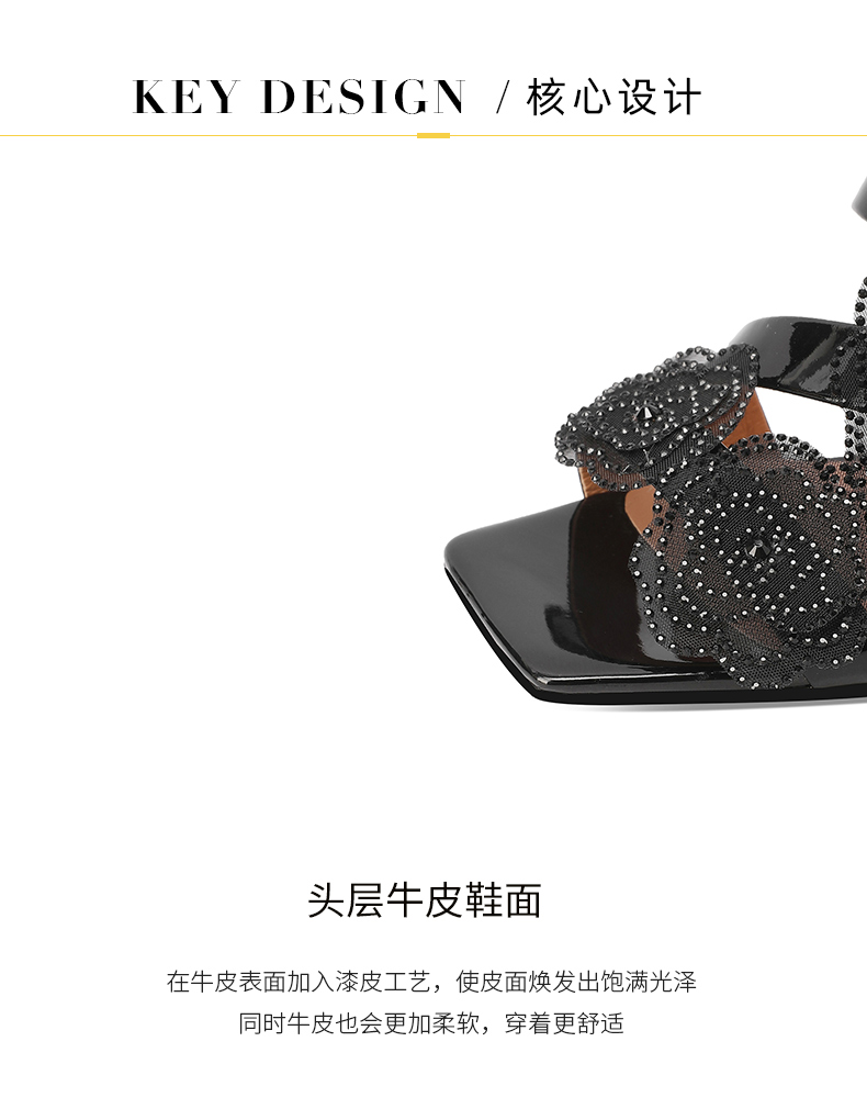 C9109 2940K GIÀY DÉP SANDAL NỮ LEMREFL GẮN ĐÁ GÓT NHỌN MÙA HÈ HỌA TIẾT HOA GIÀY DÉP NỮ G06 SẢN PHẨM MỚI