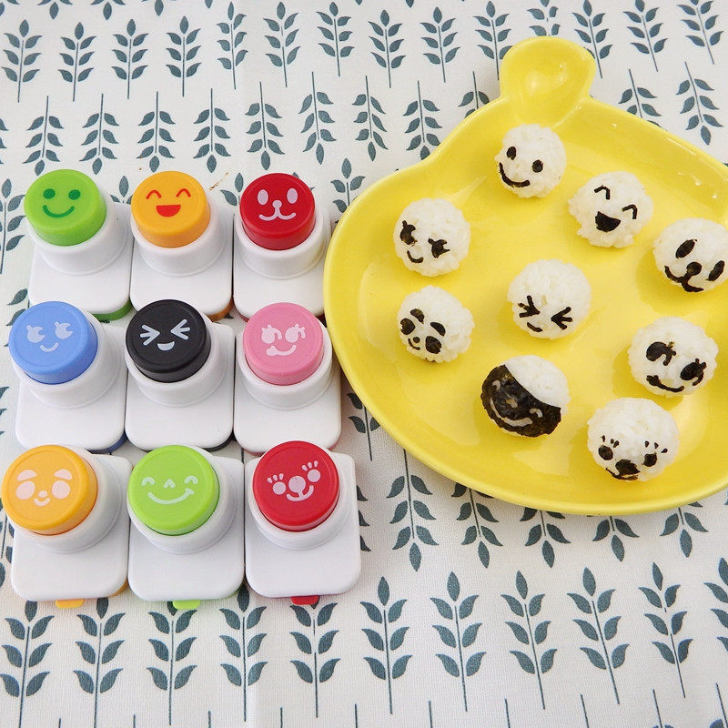 Positive Whirlpool PURPLE VEGETABLE RICE Embossing Machine Sea Moss Smiley Face Styler DIY Meals LUNCHBOX DIE COMBINATION