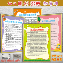 Kindergarten fire safety system card Kitchen food canteen safety management regulations Health care room doorman room Pick-up system card box Teacher teacher management system card