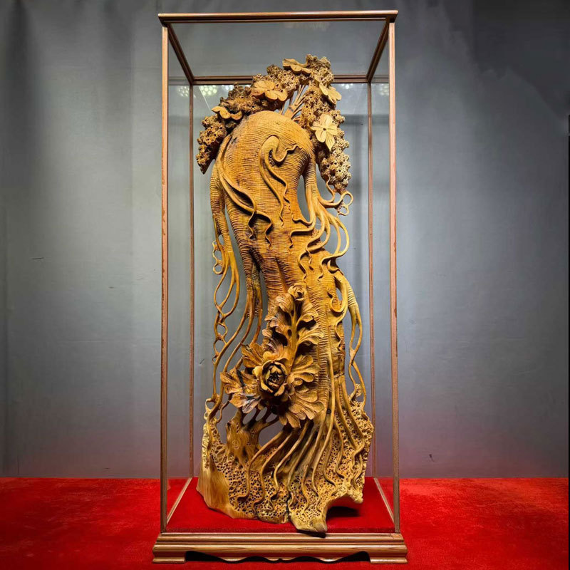 Thuja Tree Root Carving Ornament for Living Room, Store, Clubhouse, Office, Company Opening, Housewarming Gift, Wood Carving