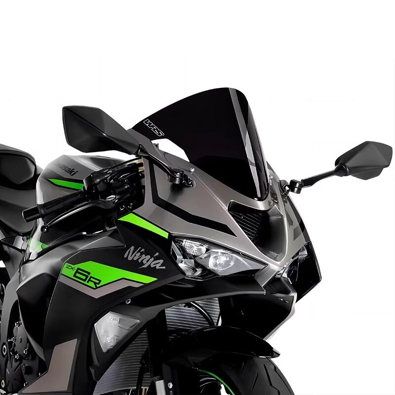 Suitable for 24 Models of Kawasaki Zx6R Windshield, Zx-6R Racing 636 Windscreen Modification, Imported Pc Glass Deflector, Heightening — تصویر 1