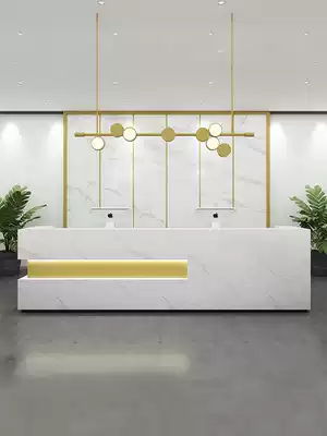 Painted paint front desk simple modern cashier counter beauty salon light luxury bar hotel company front desk desk customized
