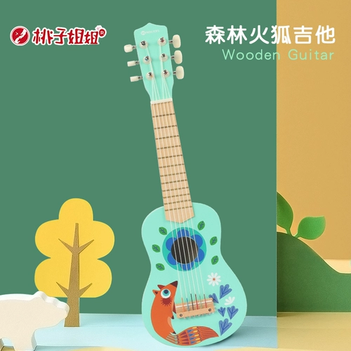 桃子姐姐 Деревянные музыкальные инструменты, игрушка с партитурой, укулеле для начинающих для мальчиков и девочек, реалистичная гитара