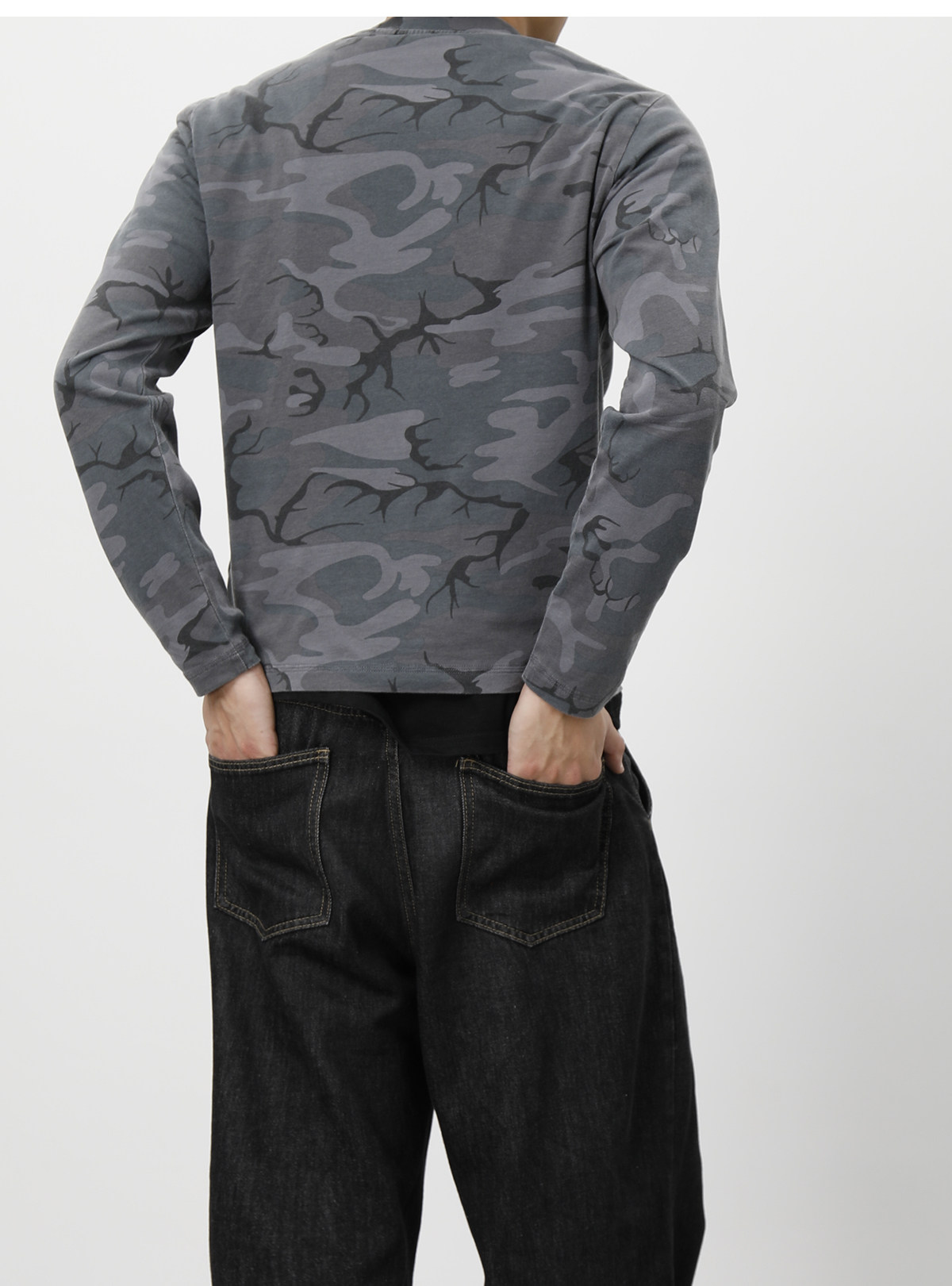 PLUS NO LOGO Washed Camo Long-Sleeve Tee