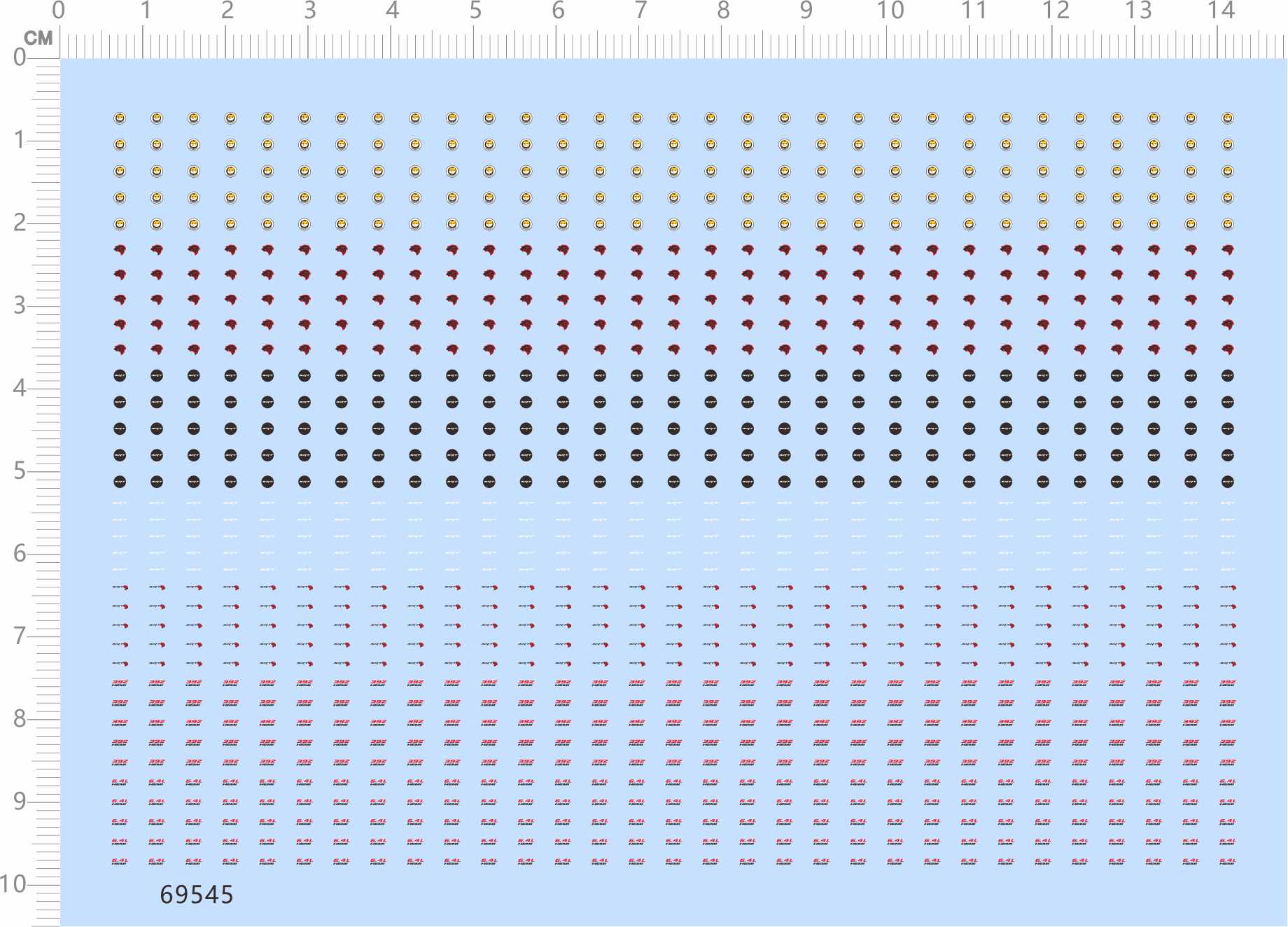 Car model 1:64 Dodge Challenger Dodge Challenger Special Water sticker (69545)