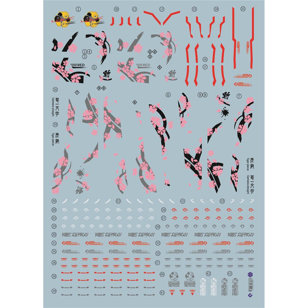 (STM) MG HIRM Astray MBF-P02 Red Heresy Red Lost (Sakura) Special Water Sticker