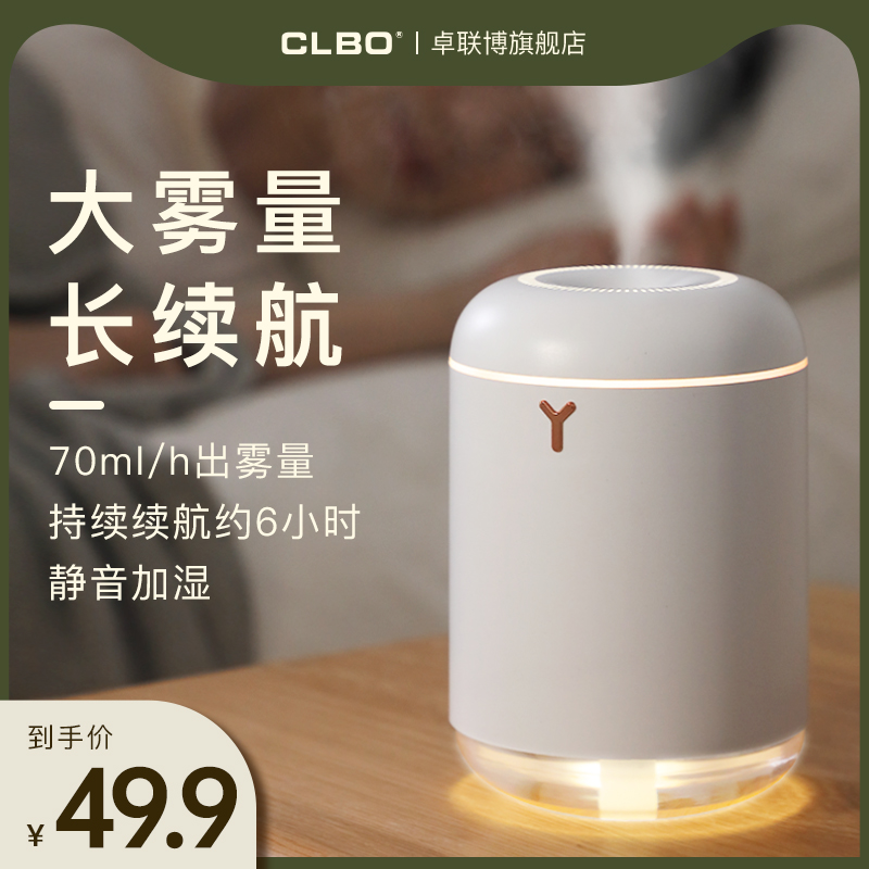 Zhulian Boyun Fog Humidifier Home Mute Bedroom Office Desktop Student Dormitory Big Fog Mass USB Portable Vehicular Air Humidifier Small Mini Wireless Girl Gift