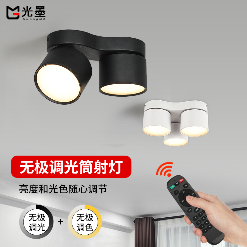 Min Fitting Cylinder Light Spotlight Remote Control Intelligent Graffiti Mise-less Dimming Astigmatism Adjustable Angle No main cloakroom Special light
