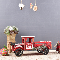 Christmas decoration shooting props wooden truck styling children gift furnishings window decoration counter dress decoration