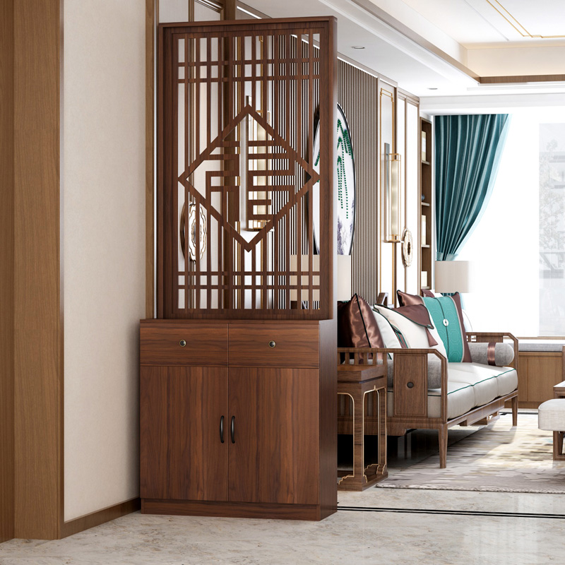 Chinese wood screen partition cabinet modern minimalist living-room incoming door shielded into the family-in-door cabinet shoes cabinet integrated storage cabinet