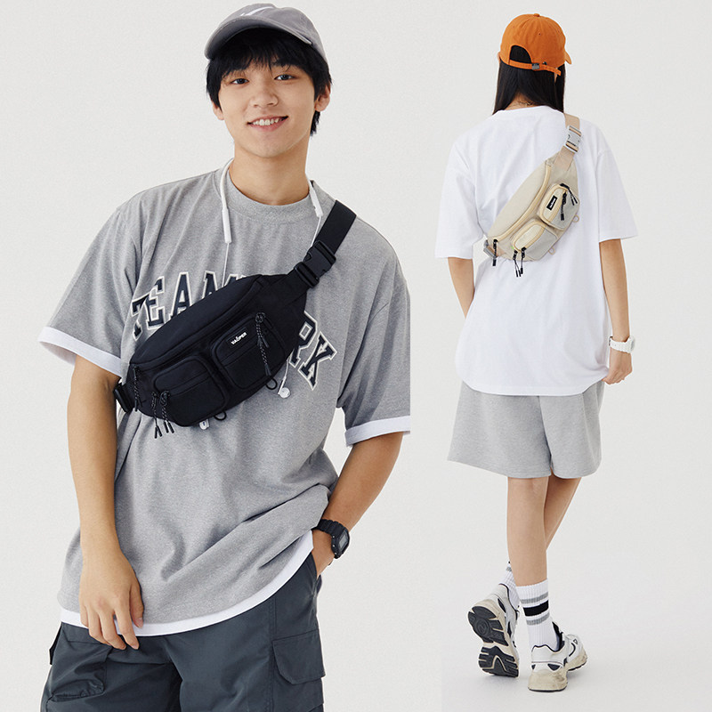 VAOPER Feeding Day Series Functions Wind Skew Satchel Men's Chest Bag Women's Small Crowdwave Cards Bag Sports Single Shoulder-Pocket-Taobao