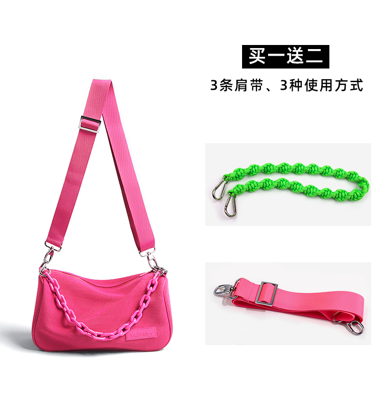 VAOPER喂牌新款单肩包斜挎包男潮牌包包女手提包小众包红色腋下包