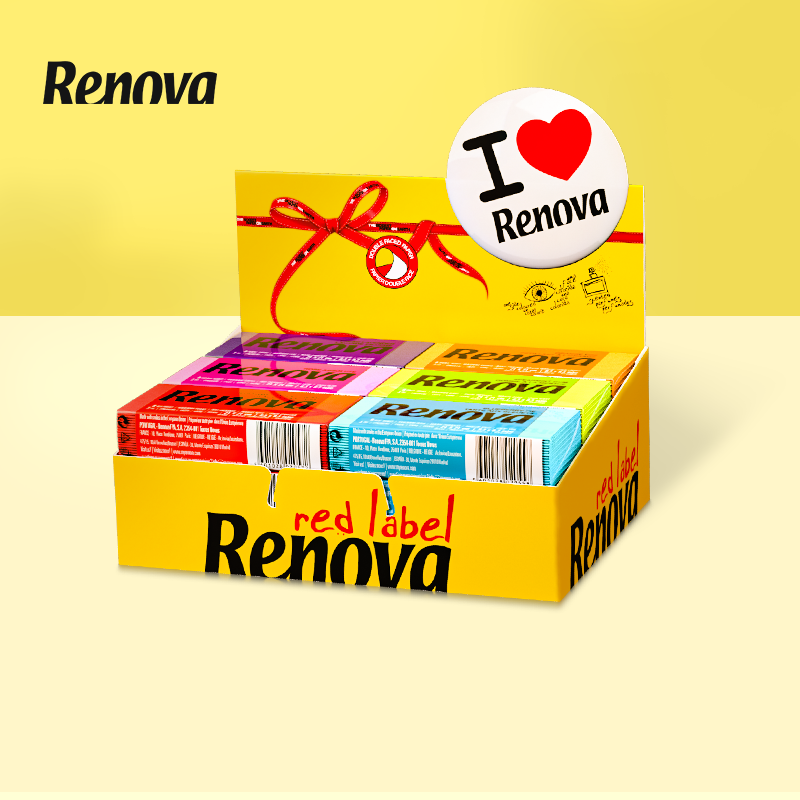 Renova Portugal imported colored paper handkerchiefs towels with 18 packs of napkins