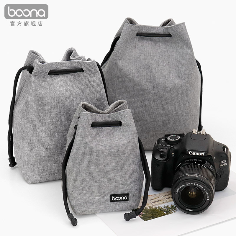 Package micro single-lens camera storage bag camera inner bag for Sony Canon Nikon Fuji lens portable storage bag sony digital camera bag black card inner bag waterproof protective sleeve lens m6