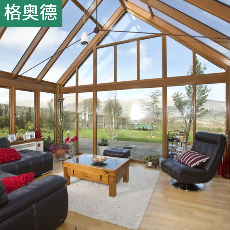 Göde Aluminum Bag Wood Yang Light House Aluminum Clad Wood Doors And Windows Hollow Tempered Glass Roof Seal Balcony Broken Bridge Aluminum Soundproofing-Taobao