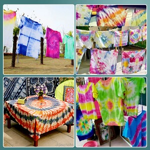 Tie-Dyed Handkerchief Pure Cotton White T-shirt Short-Sleeved Scarf Canvas Bag Pillow Waxed White Cloth Square Scarf Hat