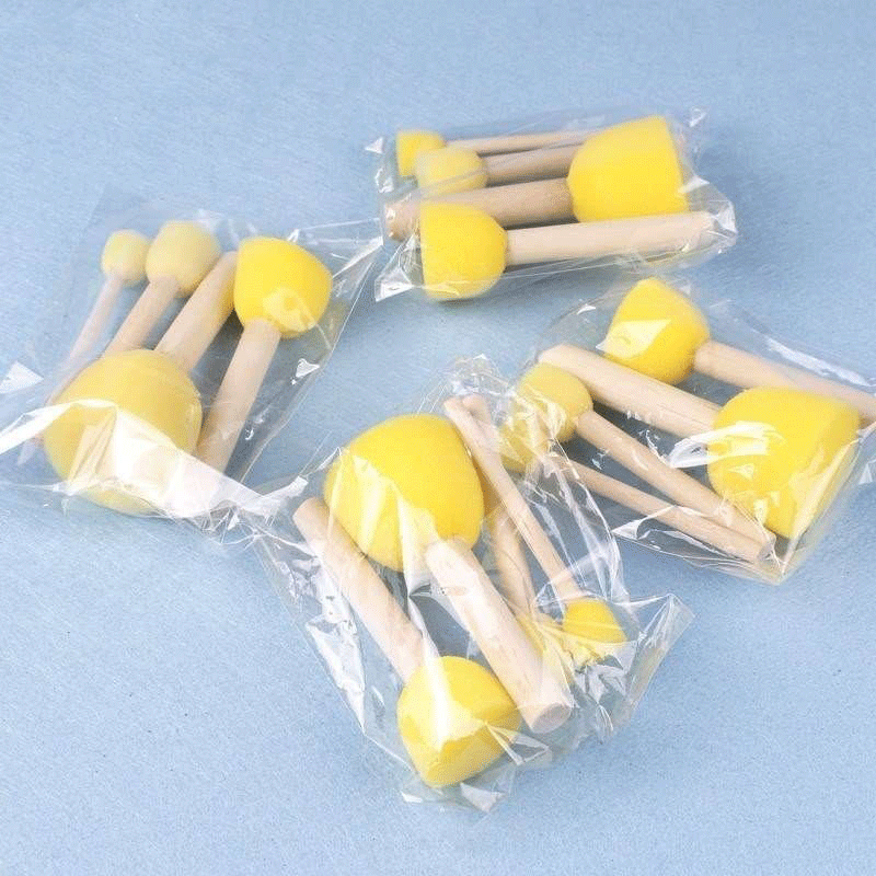 Sponge rod tool painting fine art sponge stick hammer sucking water sponge pattern children painting tool mushroom head seal