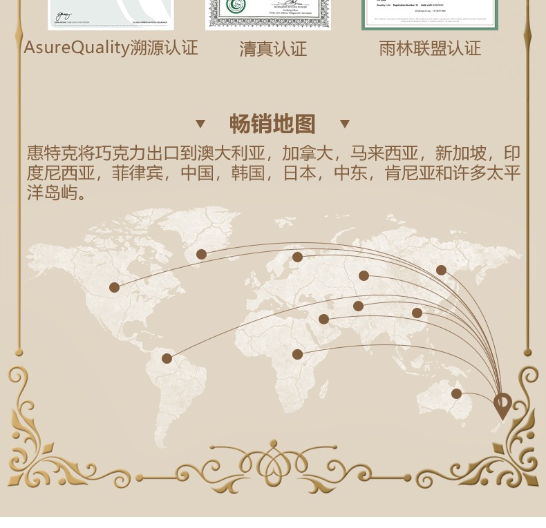 新西兰惠特克跳跳糖牛奶巧克力蔓越莓黑巧