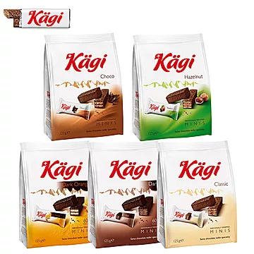 瑞士进口Kagi卡奇牛奶巧克力夹心脆饼干零食