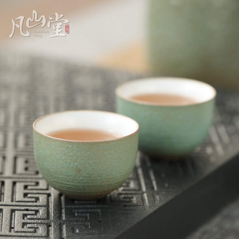 Ceramic tasting cup Master's cup Home Coarse Pottery Utilita Tea With Single Cup Kiln Change Single Teacup Tea Set Accessories