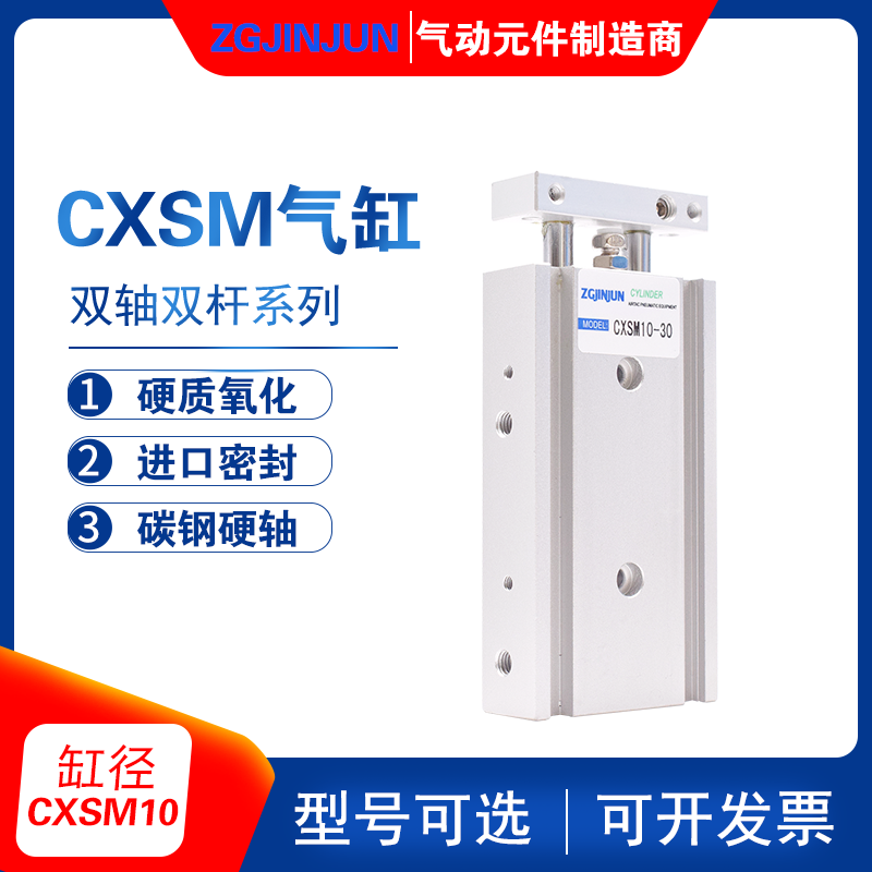 CXSM TR Dual-lever double-shaft cylinder 10X10X15X20X25X30X40X50X75X100X125S small cylinder