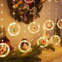 Рождественские украшения макет сцены праздничное украшение креативный подвесной снеговик светодиодный елочный светильник дверной подвесной