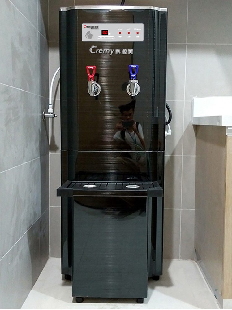 Built-in water purification commercial black titanium stainless steel hot and cold water dispenser step-by-step heating large flow installation