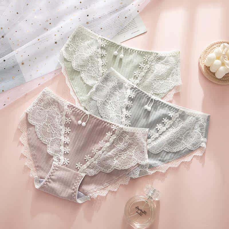 Striped Briefs Female Pure Cotton Antibacterial Breathable Comfort InS Pure Desire Cute 2022 New Fashion Briefs Lady