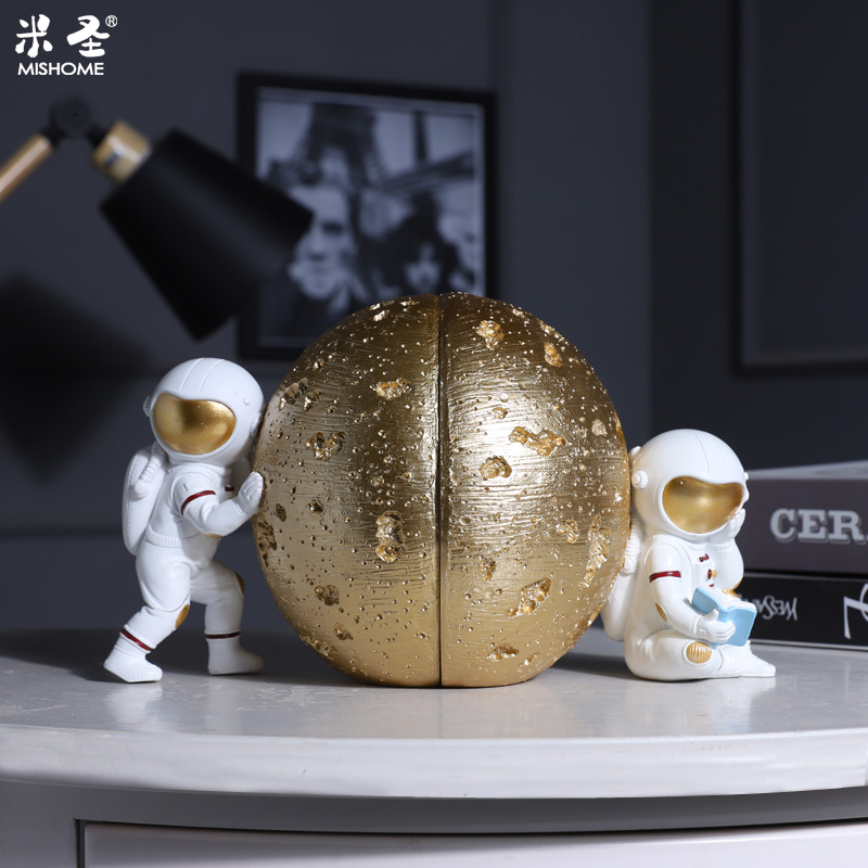 Light luxury children's spaceman book stand separated ins wind clip book desktop storage creative bookend decoration ornaments