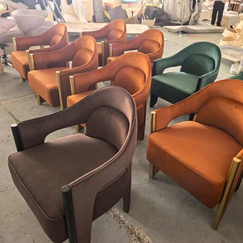 Modern Minimalist Cream-Style Fabric Single Sofa Leisure Chair for Guesthouses, Model Rooms, Living Room Furniture, Hotel Reception Rooms