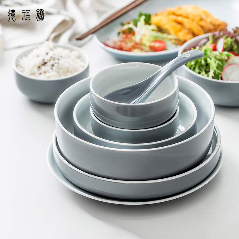 Nordic ceramics Simply single dish dish packager dish dish dish luxury high-end matte fresh