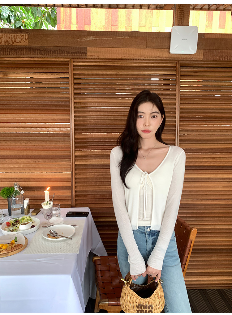 Топы/майки pusumede 【现货7.5折】杏色蕾丝花边带胸垫吊带背心女上衣