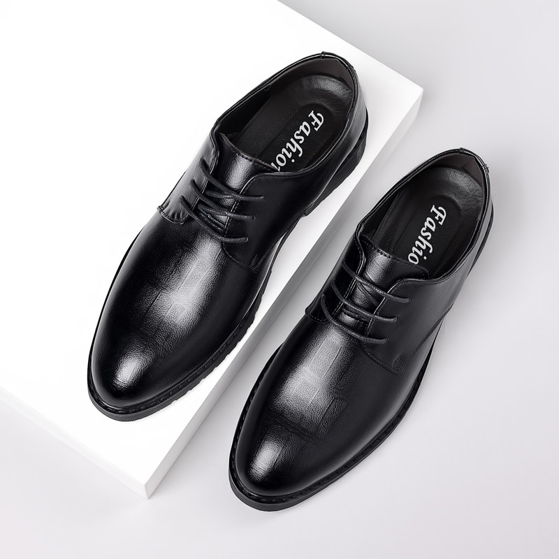 Winter Suit Leather Shoes for Men, Business Formal Wear, Genuine Leather, Soft Sole, British Style, Soft Leather, Casual Wedding Groom Derby Shoes
