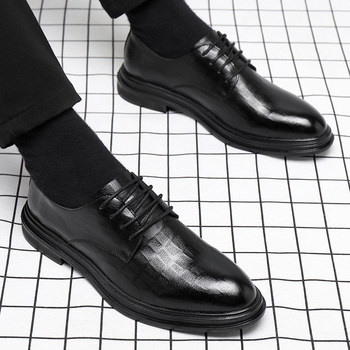 Summer Leather Shoes for Men, Business Formal Wear, Pointed Toe Genuine Leather Casual Men's Shoes, British Youth Soft-Soled Groom's Wedding Suit Shoes