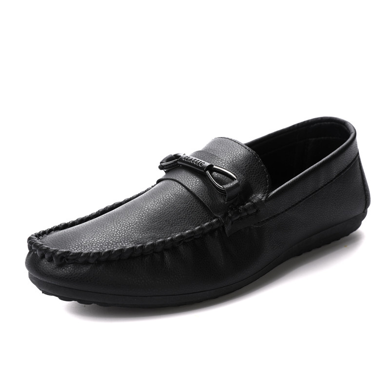 2025 Summer New Breathable Loafers for Men, British Style Soft Sole Casual Leather Shoes, Slip-On Lazy Driving Shoes for Men