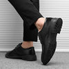 Winter Leather Shoes for Men, Formal Business Waterproof, Non-Slip, Versatile Black Soft-Soled Casual Shoes for Work, Performance, Men's Shoes