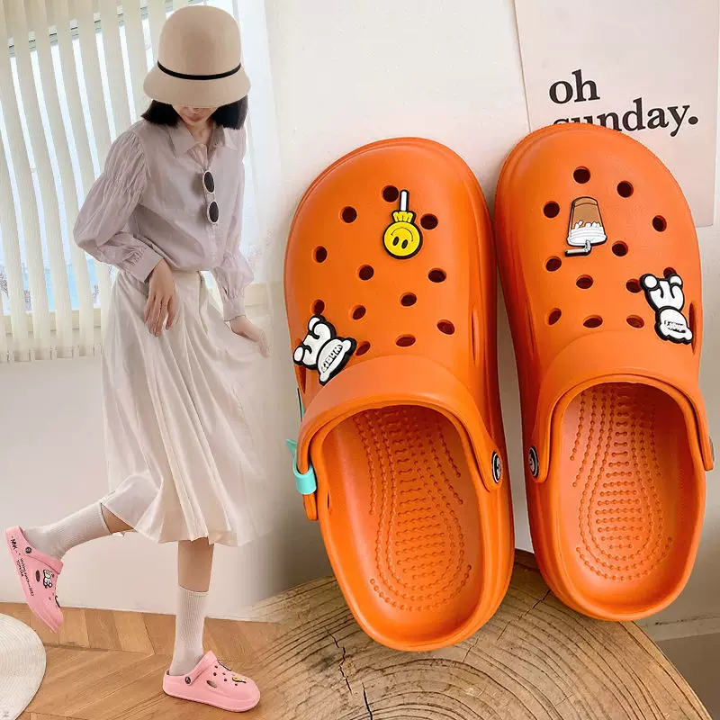Пляжные сандалии (Crocs) дышащие, противоскользящие, дезодорирующие, унисекс 36–45