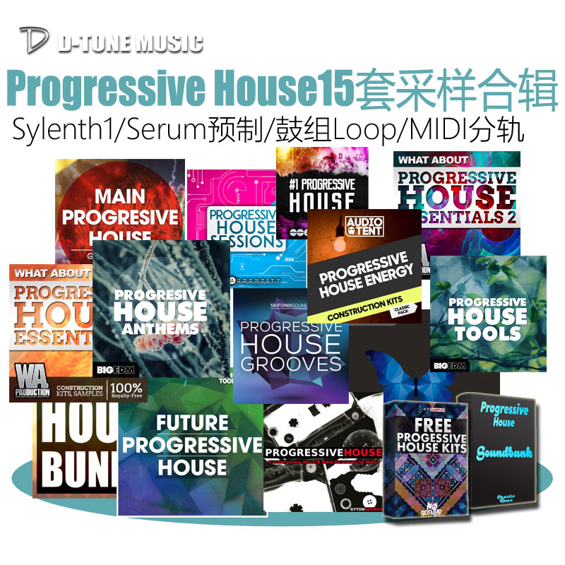 Progressive House sampling tone Sylenth1 preset Serum prefabricated electronic MIDI drum Loop