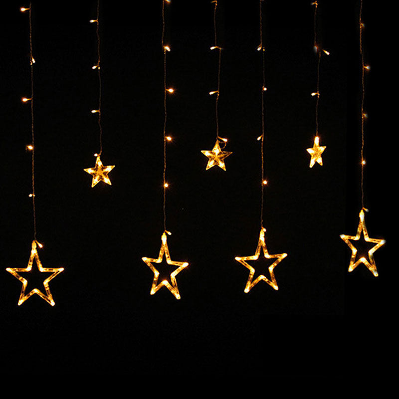 Christmas decorations LED lights flashing lights Teenage Hearts Full of Star Stars Curtains Light Net Red Room Bedrooms