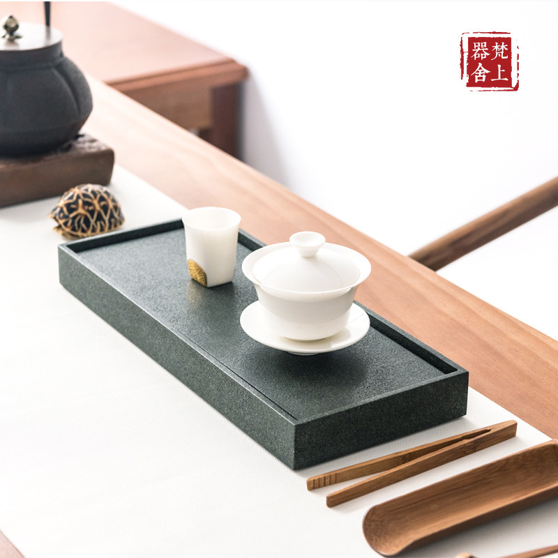 Sanskrit INSTRUMENTAL HOUSE NATURAL WHOLE BLOCK OF ROYUAN GREEN STONE HEAD TEA TRAY HOME DRY BUBBLE WATER STORAGE SMALL STONE TEA TABLE DRAIN PAN