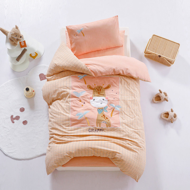 Class A cotton washed cotton children's six-piece kindergarten quilt three-piece set special quilt for baby entering the kindergarten nap 3