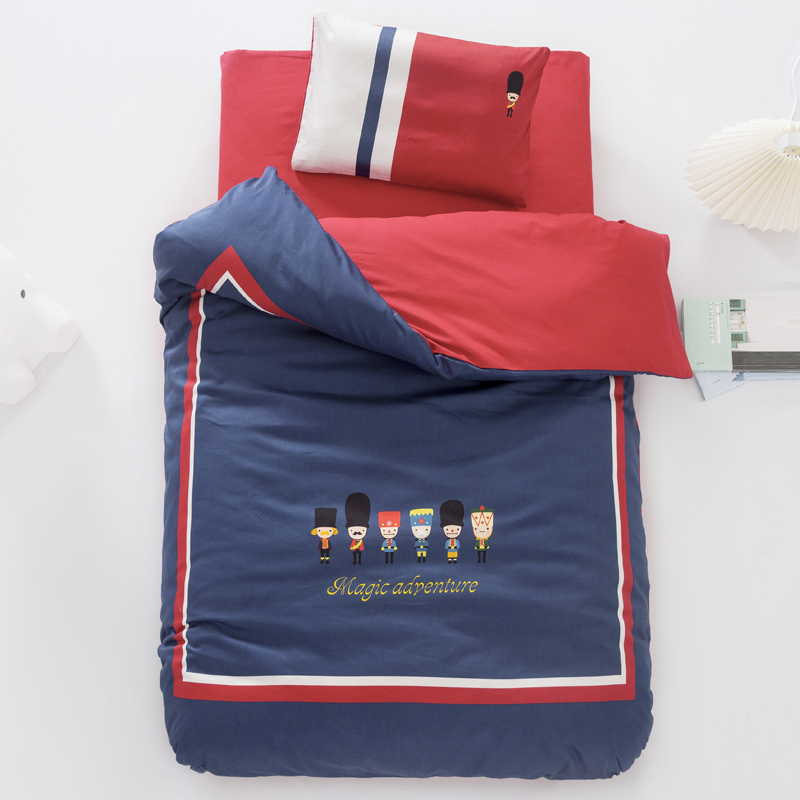 Kindergarten bed bedding All cotton Three sets of afternoon nap Children's baby Entrance Bed Linen Quilt Cover Bedding 67 pieces of cover