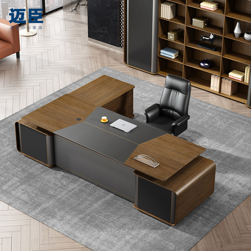 Maichen Boss Table Big Bandae Modern Fashion Solid Wood President Table Manager Desk Desk Son Office Furniture